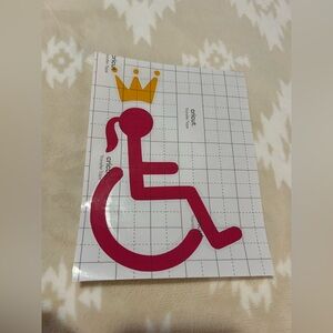 Handicap Princess Vinyl Decal 👑